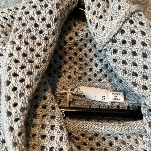 Prana Translucent Sweater Heather Gray Women’s Size Small‎ Organic Cotton New - Picture 8 of 8